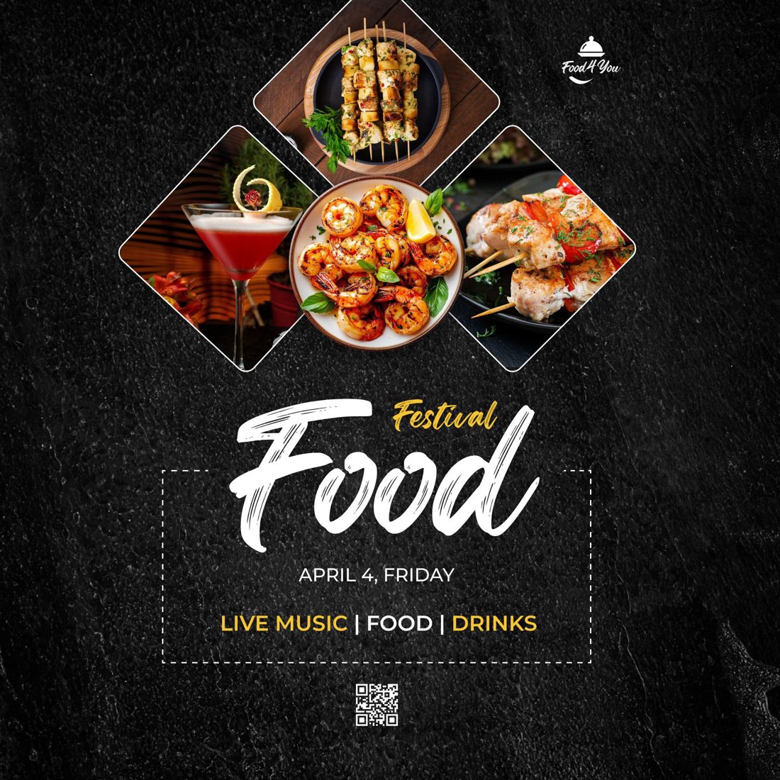 Food Festival event creative with food photography